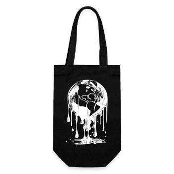 Laisser tomber la planète Terre Océan et Continent Style - Sac à bouteille - noir - Devant