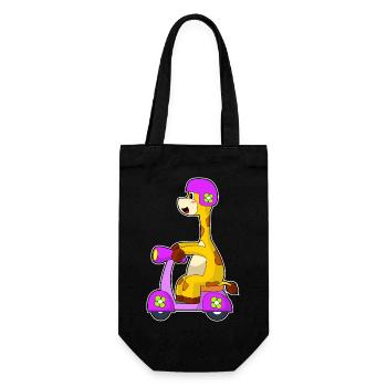 Giraffe Scooter - Gift Bag for Bottles - black - Front