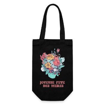 Joyeuse fête des mères - Sac à bouteille - noir - Devant