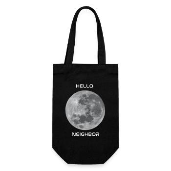 Greetings to our nearest sky object - the moon! - Gift Bag for Bottles - black - Front