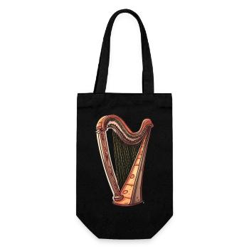 Harpe dans le style comique - Sac à bouteille - noir - Devant