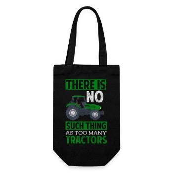 Tractor Farmer Farmer's Wife Vehicle - Gift Bag for Bottles - black - Front