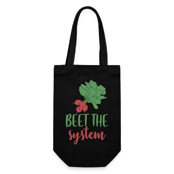 Beet the system - Gift Bag for Bottles - black - Front