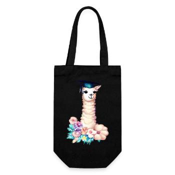 Bachelor Alpaca Studies Graduate School Leaving Certificate - Gift Bag for Bottles - black - Front