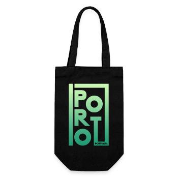 Porto Portugal Gradient Rahmen - Geschenkbeutel für Flaschen - Schwarz - Vorne