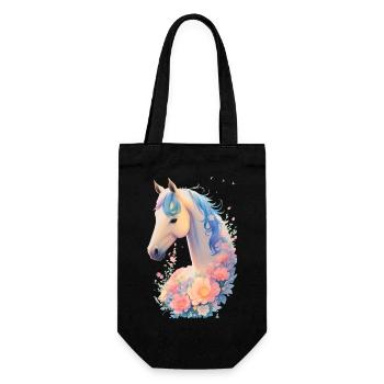 Cheval fleur - Sac à bouteille - noir - Devant