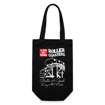 A Bad Day Riding Roller Coasters - Gift Bag for Bottles - black - Front