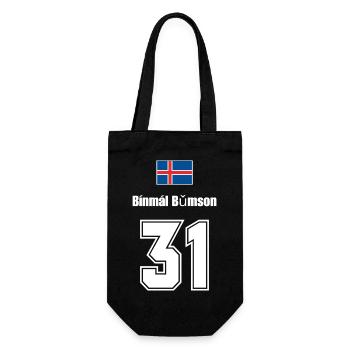 Island Trikot Nr.31 - Geschenkbeutel für Flaschen - Schwarz - Vorne