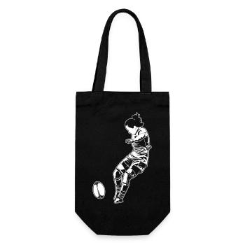 Rugbyspieler Mädchen - Geschenkbeutel für Flaschen - Schwarz - Vorne