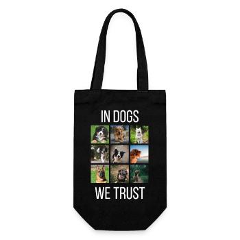 In Dogs We Trust - Gift Bag for Bottles - black - Front