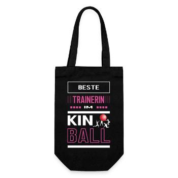 Bester Kinball Trainerin Danke Kinballtrainerin - Geschenkbeutel für Flaschen - Schwarz - Vorne
