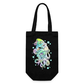 Octopus - Gift Bag for Bottles - black - Front