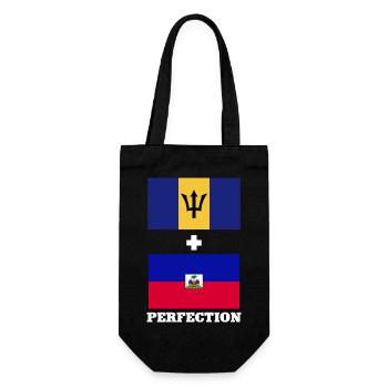 Barbados flag Barbadian bayan - Gift Bag for Bottles - black - Front