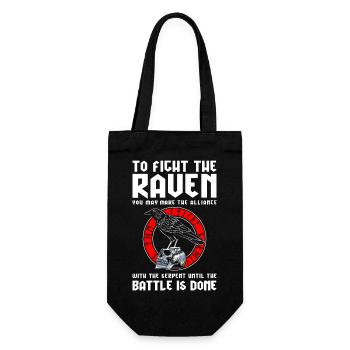 Krähe Germanen Runen - Geschenkbeutel für Flaschen - Schwarz - Vorne
