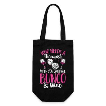 Bunco Dice Game - Gift Bag for Bottles - black - Front
