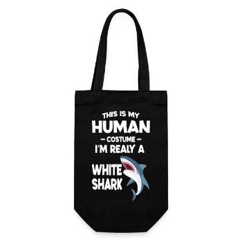 This is My Human Costume Im Really a White shark - Gift Bag for Bottles - black - Front