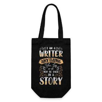 Writer Writing Journalist - Gift Bag for Bottles - black - Front