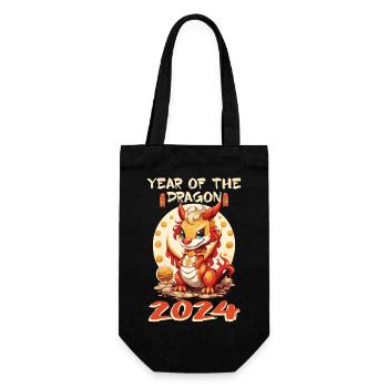 Année Du Dragon Bonne Année 2024 Matching - Sac à bouteille - noir - Devant
