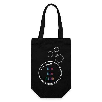 Bla bla blub - Sac à bouteille - noir - Devant