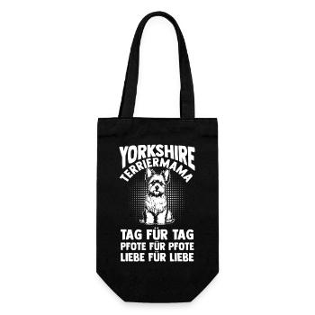 Dog Dog Mom Yorkshiremama Yorkshire Terrier - Gift Bag for Bottles - black - Front