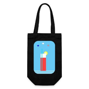 Cocktail rouge - Sac à bouteille - noir - Devant