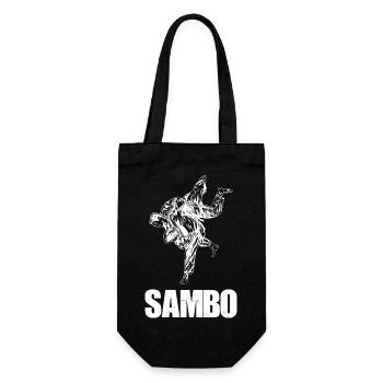 Sambo Kampfsport Russland UdSSR Sportanzug - Geschenkbeutel für Flaschen - Schwarz - Vorne