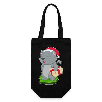 Forfait Noël chat - Sac à bouteille - noir - Devant