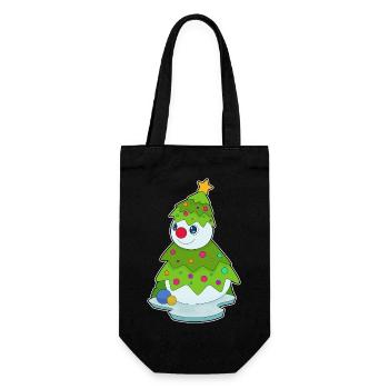 Snowman Christmas Christmas Tree - Gift Bag for Bottles - black - Front