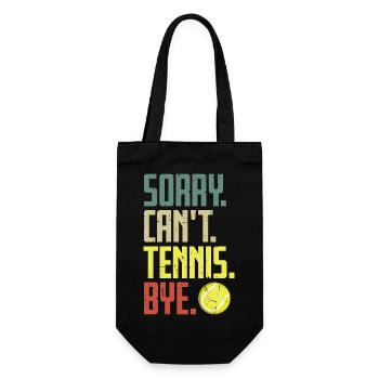 Désolé ne peut pas Tennis Bye citation drôle Sport Dire - Sac à bouteille - noir - Devant