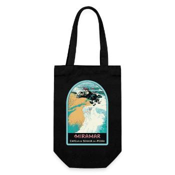 Senhor da Pedra Chapel, Miramar Beach - Gift Bag for Bottles - black - Front