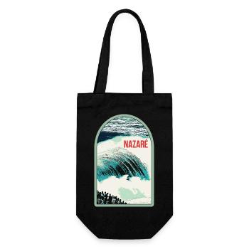 Vagues de Nazaré, Paradis du Surf - Sac à bouteille - noir - Devant