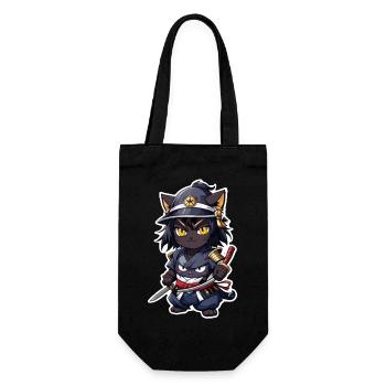 Ninja Cat - Samurai Kitten - Gift Bag for Bottles - black - Front