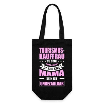 Tourismuskauffrau Sein Eine Ehre Mama Elternzeit - Geschenkbeutel für Flaschen - Schwarz - Vorne