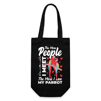 Macaw Animal Habitat Tropics - Gift Bag for Bottles - black - Front
