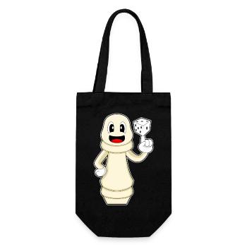 Chess Piece Pawn Chess - Gift Bag for Bottles - black - Front