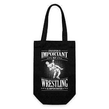 Wrestler Ringen Wrestling Kampfsport Suplex - Geschenkbeutel für Flaschen - Schwarz - Vorne