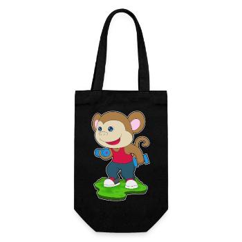 Culturiste Singe Haltères Culturisme - Sac à bouteille - noir - Devant