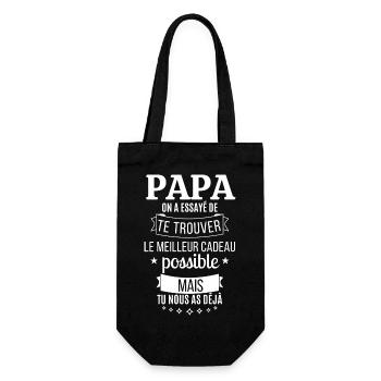 Vatertag T-Shirt - Bestes Geschenk - Geschenkbeutel für Flaschen - Schwarz - Vorne