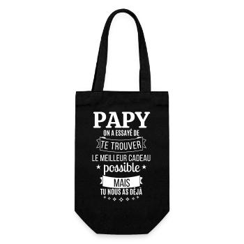 T-Shirt für Opa - Das beste Geschenk - Geschenkbeutel für Flaschen - Schwarz - Vorne