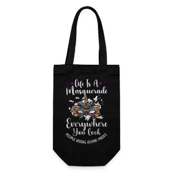 Party Costume - Gift Bag for Bottles - black - Front