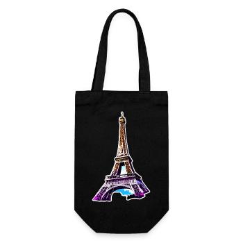 Eiffel tower #15 - Gift Bag for Bottles - black - Front