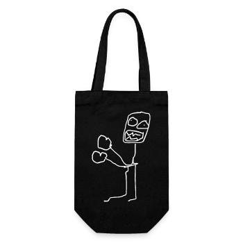 Boxer boxen - Geschenkbeutel für Flaschen - Schwarz - Vorne