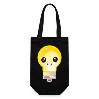 LIGHT BULB - Gift Bag for Bottles - black - Front