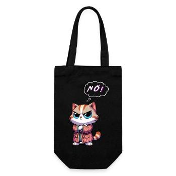 Nope Cat refusal to say no - Gift Bag for Bottles - black - Front