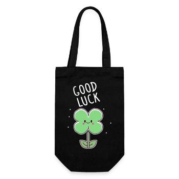 Good luck shamrock - Gift Bag for Bottles - black - Front