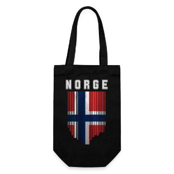 Norwegische Flagge, Norwegischer Stolz - Geschenkbeutel für Flaschen - Schwarz - Vorne