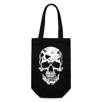 Skull - Gift Bag for Bottles - black - Front