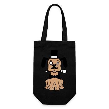 Chien M. Sir Cylindre Chapeau Monocle Lunettes Empire - Sac à bouteille - noir - Devant