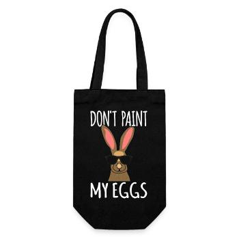 Osterhase - Geschenkbeutel für Flaschen - Schwarz - Vorne