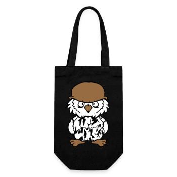 Owl Soldier Military War Helmet Fighter Army Cool - Gift Bag for Bottles - black - Front